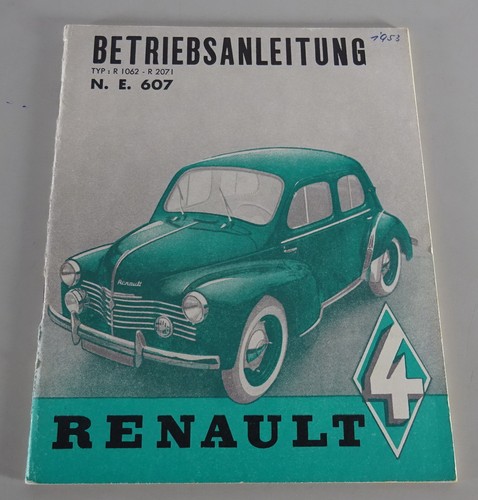 Betriebsanleitung renault cv - betriebsanleitung, 4