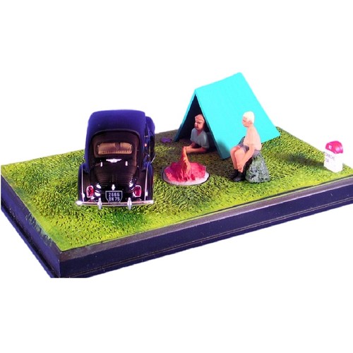 Renault 4cv camping route - 4cv,