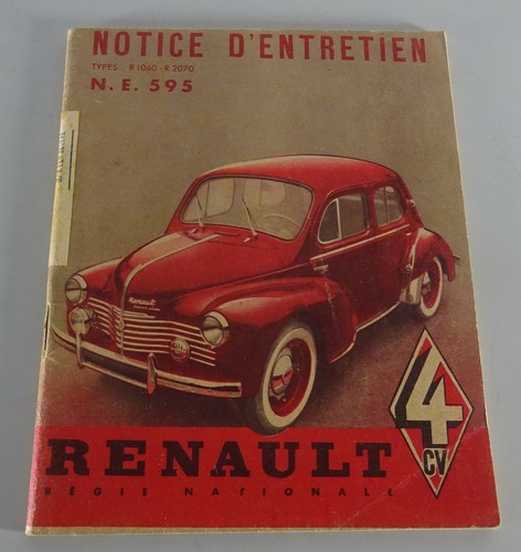 Notice entretien renault 4 - renault,